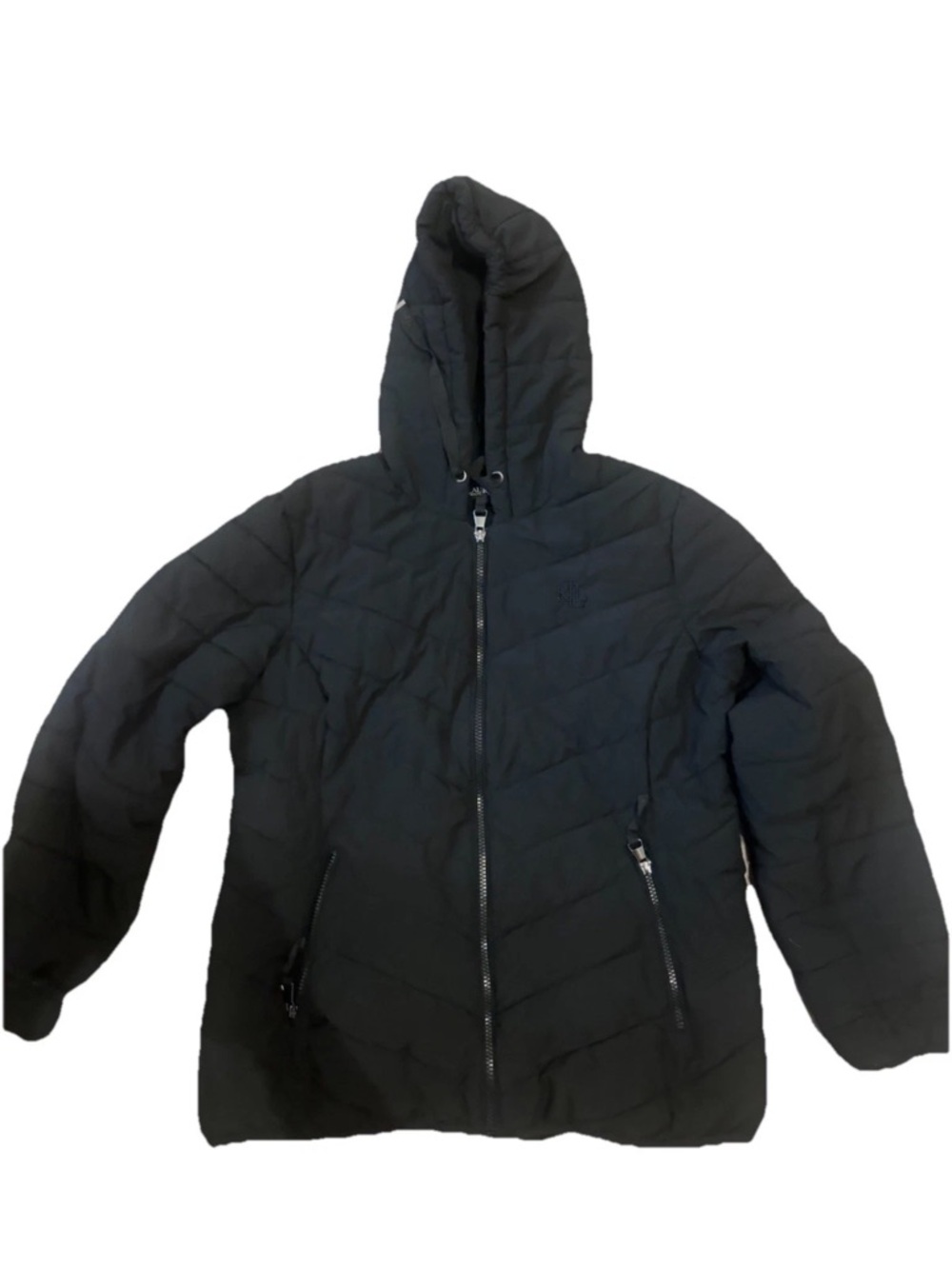 Ralph Lauren Black Puffer Jacket with Hood